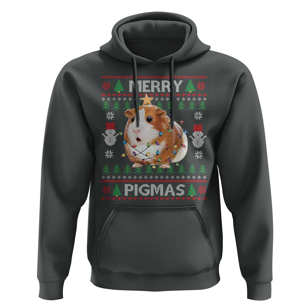 Merry Pigmas Ugly Christmas Hoodie Guinea Pig Lover - Wonder Print Shop