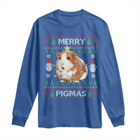 Merry Pigmas Ugly Christmas Long Sleeve Shirt Guinea Pig Lover - Wonder Print Shop