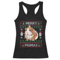 Merry Pigmas Ugly Christmas Racerback Tank Top Guinea Pig Lover - Wonder Print Shop