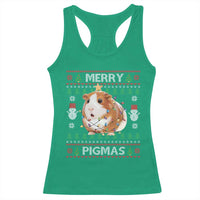 Merry Pigmas Ugly Christmas Racerback Tank Top Guinea Pig Lover - Wonder Print Shop