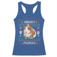 Merry Pigmas Ugly Christmas Racerback Tank Top Guinea Pig Lover - Wonder Print Shop