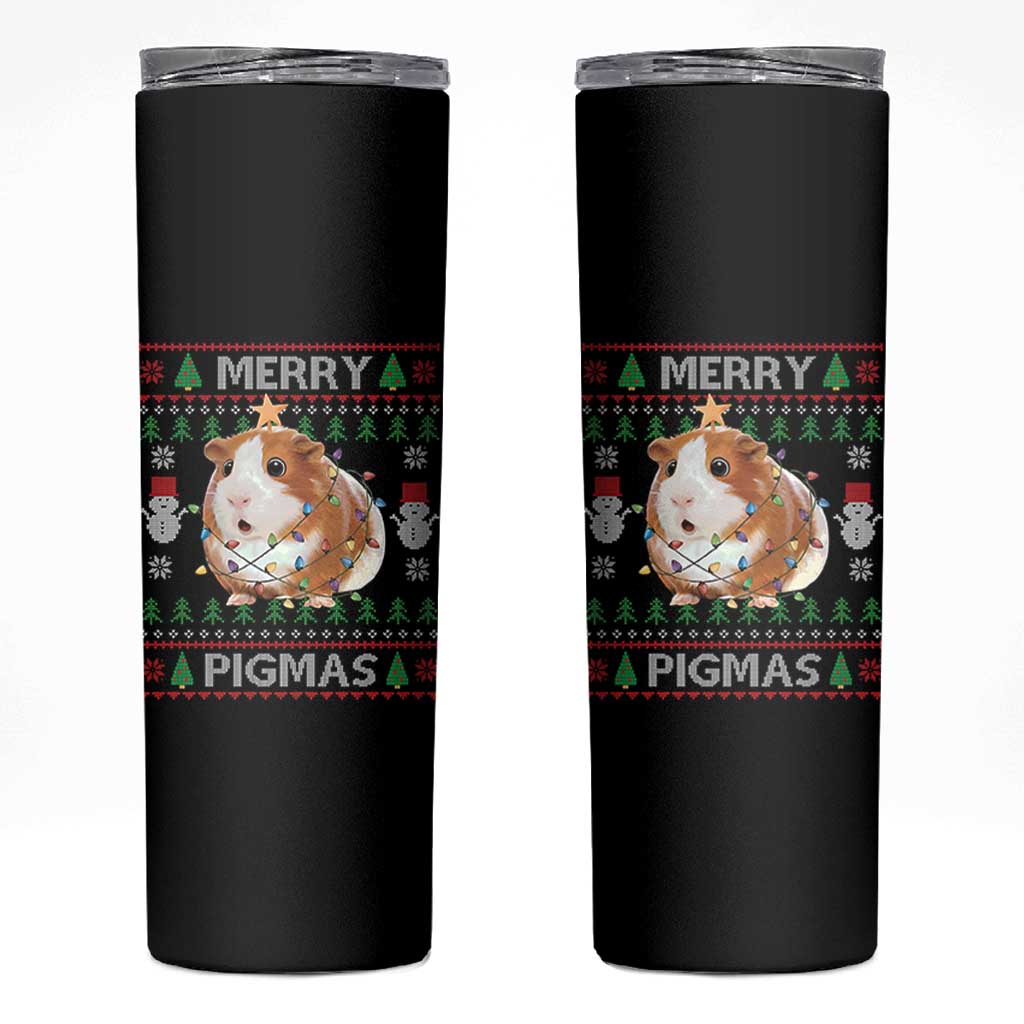 Merry Pigmas Ugly Christmas Skinny Tumbler Guinea Pig Lover - Wonder Print Shop