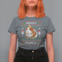 Merry Pigmas Ugly Christmas T Shirt For Women Guinea Pig Lover - Wonder Print Shop