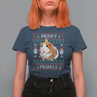 Merry Pigmas Ugly Christmas T Shirt For Women Guinea Pig Lover - Wonder Print Shop