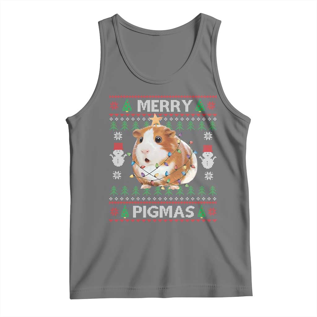 Merry Pigmas Ugly Christmas Tank Top Guinea Pig Lover - Wonder Print Shop