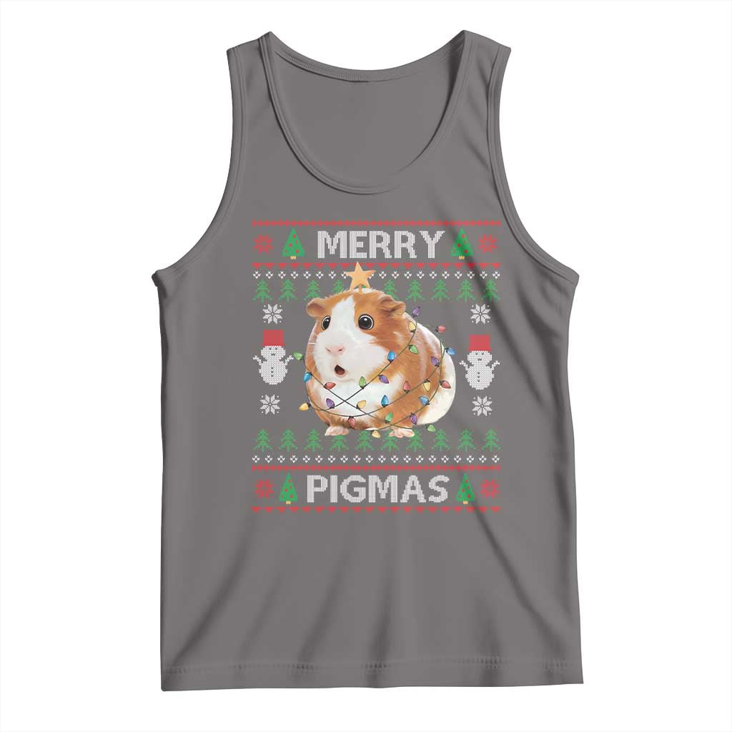 Merry Pigmas Ugly Christmas Tank Top Guinea Pig Lover - Wonder Print Shop