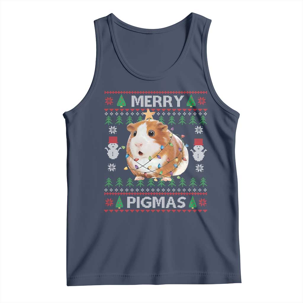 Merry Pigmas Ugly Christmas Tank Top Guinea Pig Lover - Wonder Print Shop