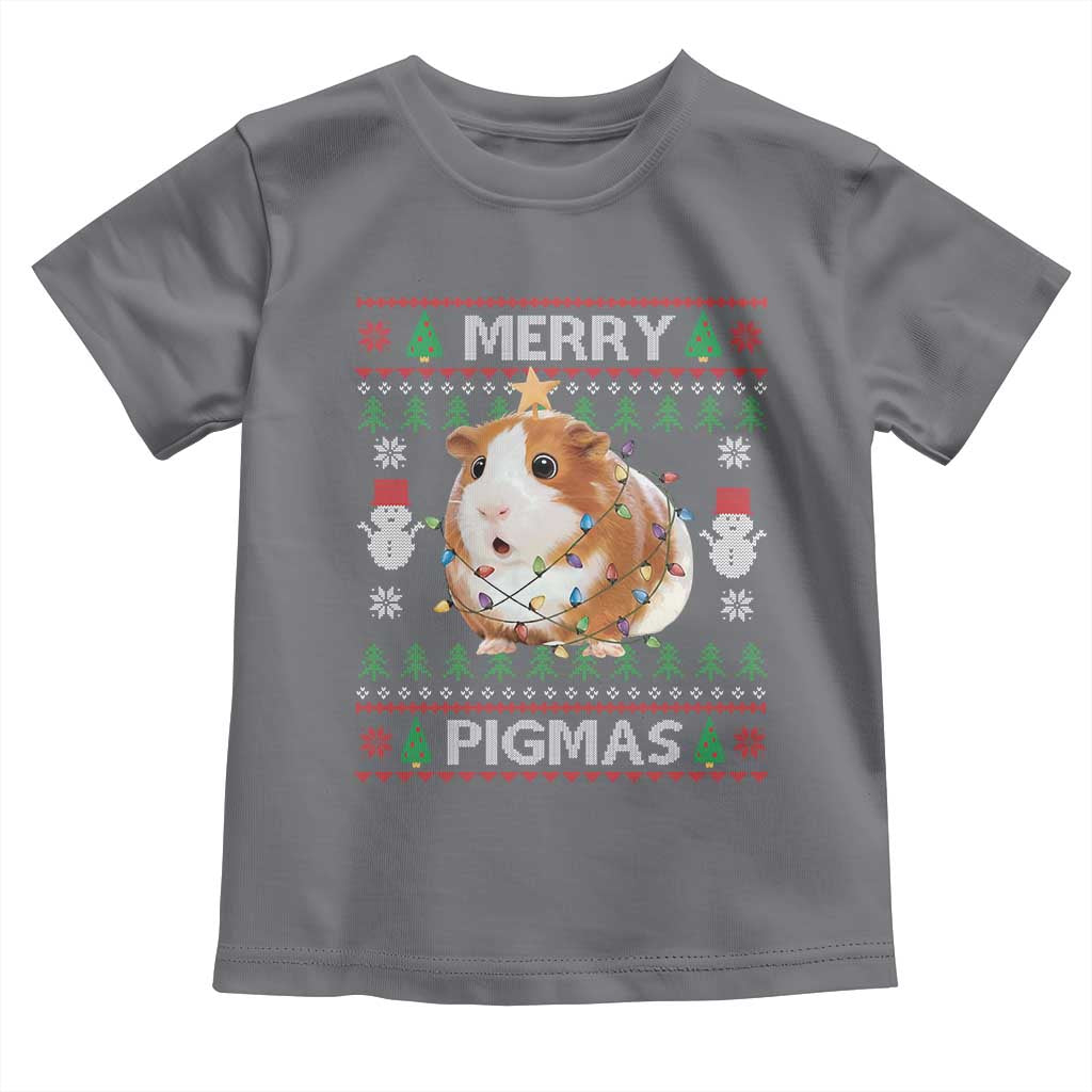 Merry Pigmas Ugly Christmas Toddler T Shirt Guinea Pig Lover - Wonder Print Shop
