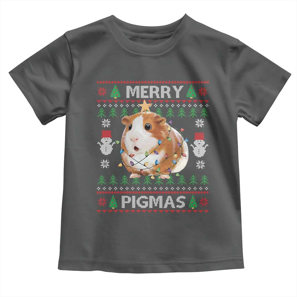 Merry Pigmas Ugly Christmas Toddler T Shirt Guinea Pig Lover - Wonder Print Shop