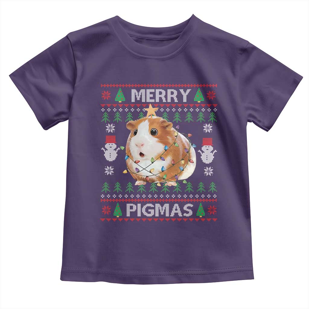 Merry Pigmas Ugly Christmas Toddler T Shirt Guinea Pig Lover - Wonder Print Shop