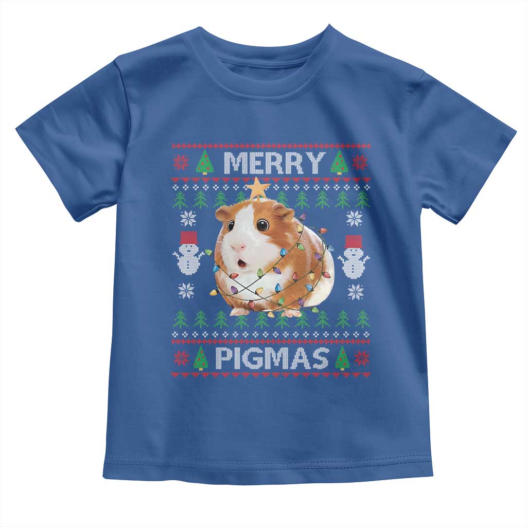 Merry Pigmas Ugly Christmas Toddler T Shirt Guinea Pig Lover - Wonder Print Shop