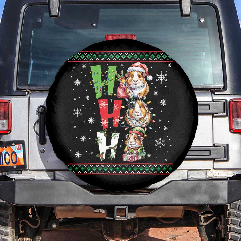 Funny Guinea Pig Ho Ho Ho Ugly Christmas Sweater Spare Tire Cover Cute Pet Lover - Wonder Print Shop
