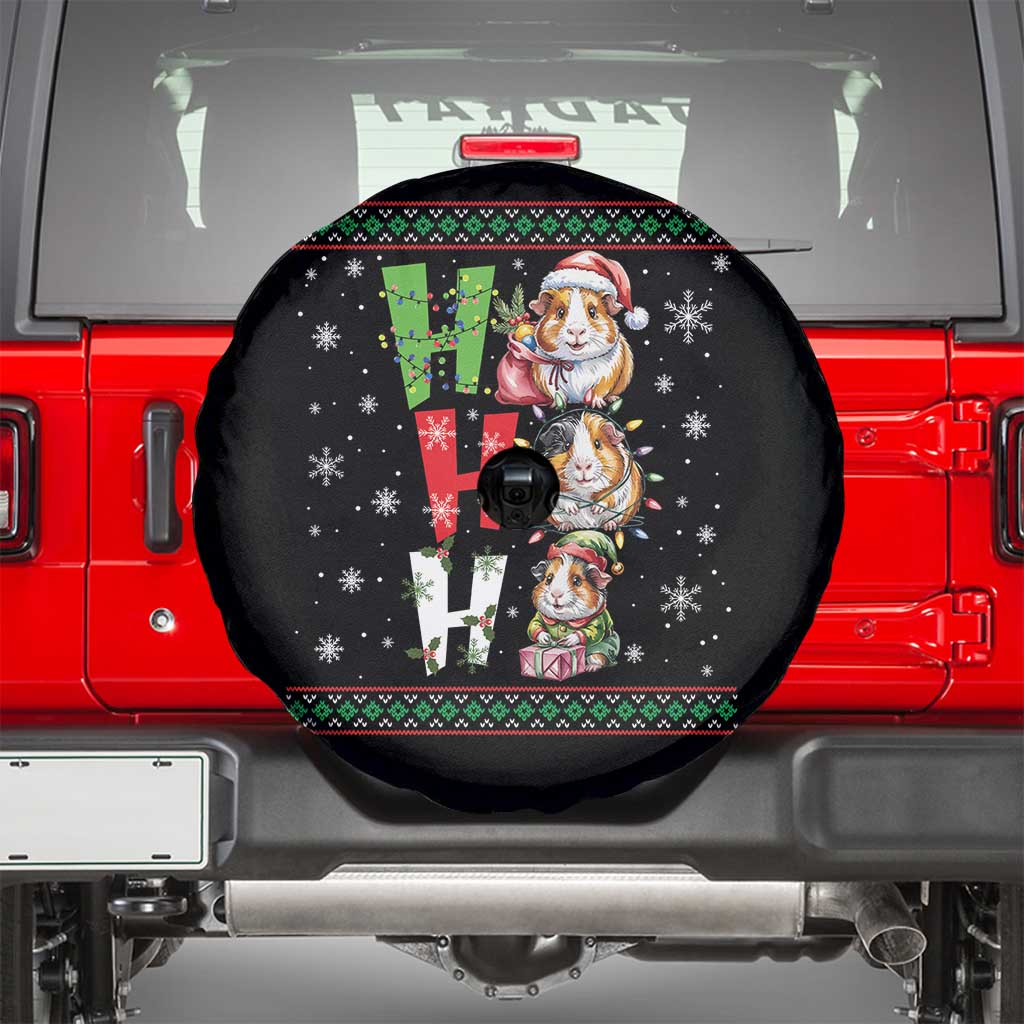 Funny Guinea Pig Ho Ho Ho Ugly Christmas Sweater Spare Tire Cover Cute Pet Lover - Wonder Print Shop