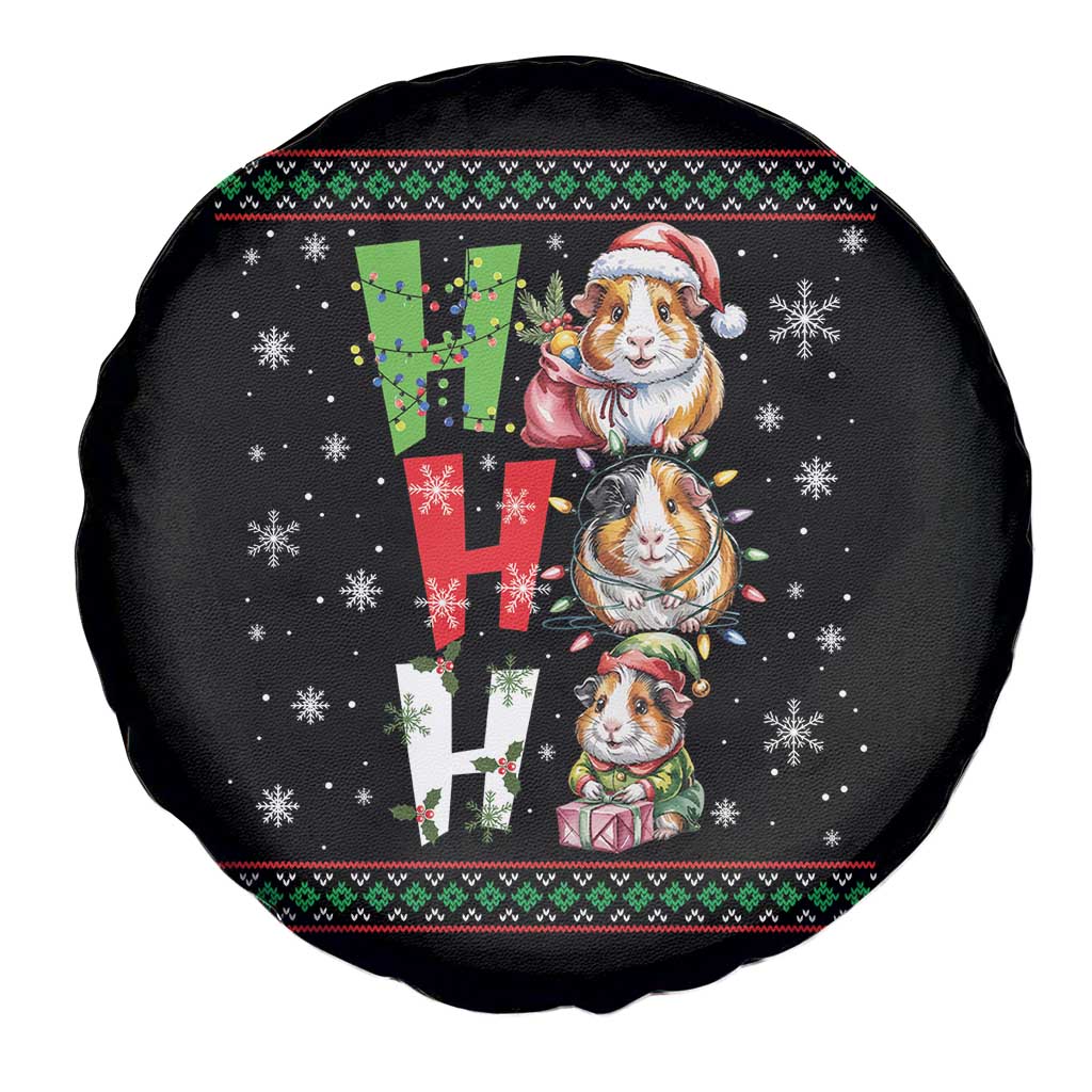Funny Guinea Pig Ho Ho Ho Ugly Christmas Sweater Spare Tire Cover Cute Pet Lover - Wonder Print Shop