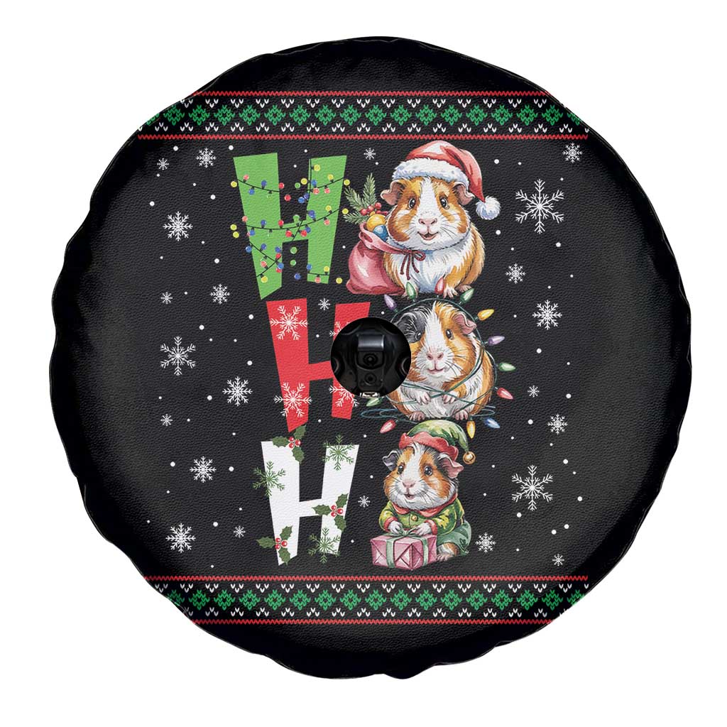 Funny Guinea Pig Ho Ho Ho Ugly Christmas Sweater Spare Tire Cover Cute Pet Lover - Wonder Print Shop