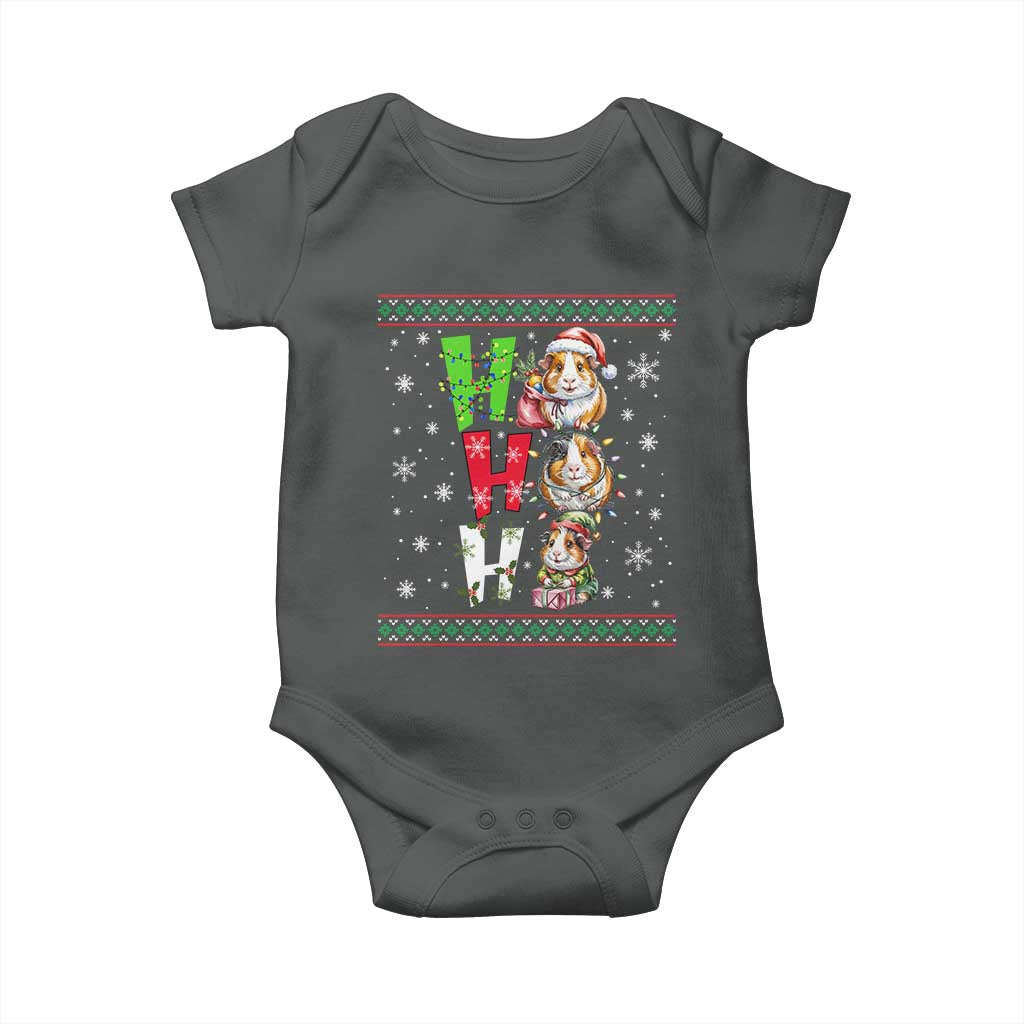 Funny Guinea Pig Ho Ho Ho Ugly Christmas Sweater Baby Onesie Cute Pet Lover - Wonder Print Shop