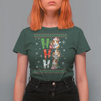 Funny Guinea Pig Ho Ho Ho Ugly Christmas Sweater T Shirt For Women Cute Pet Lover - Wonder Print Shop