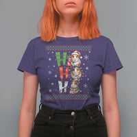 Funny Guinea Pig Ho Ho Ho Ugly Christmas Sweater T Shirt For Women Cute Pet Lover - Wonder Print Shop