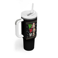 Funny Guinea Pig Ho Ho Ho Ugly Christmas Sweater Tumbler With Handle Cute Pet Lover - Wonder Print Shop
