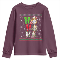 Funny Guinea Pig Ho Ho Ho Ugly Christmas Sweater Youth Sweatshirt Cute Pet Lover - Wonder Print Shop