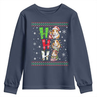 Funny Guinea Pig Ho Ho Ho Ugly Christmas Sweater Youth Sweatshirt Cute Pet Lover - Wonder Print Shop