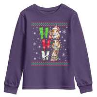 Funny Guinea Pig Ho Ho Ho Ugly Christmas Sweater Youth Sweatshirt Cute Pet Lover - Wonder Print Shop