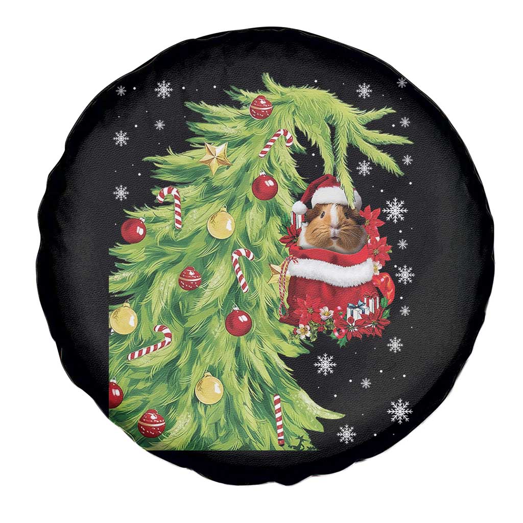 Funny Christmas Guinea In Green Hand Naughty Spare Tire Cover Cute Pet Lover Gift - Wonder Print Shop