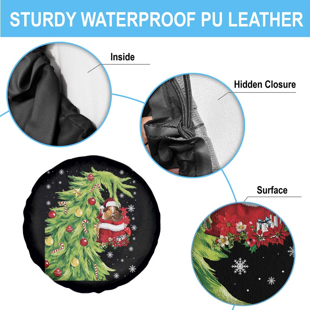 Funny Christmas Guinea In Green Hand Naughty Spare Tire Cover Cute Pet Lover Gift - Wonder Print Shop