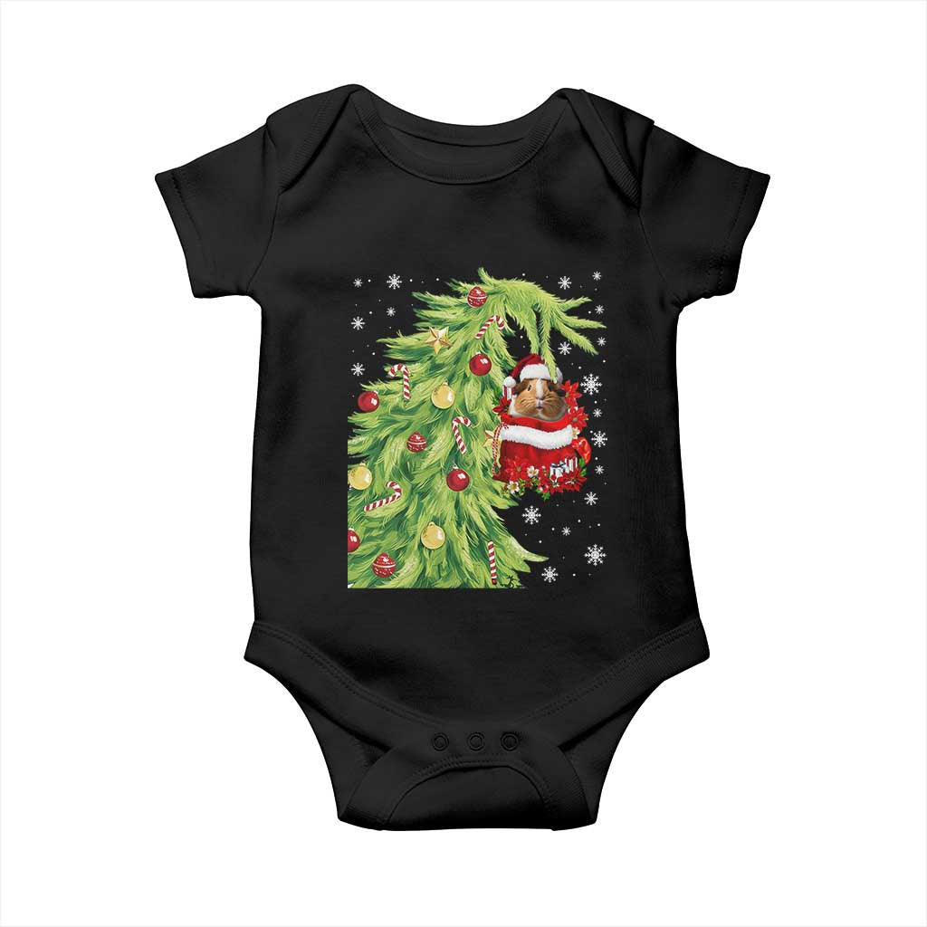 Funny Christmas Guinea In Green Hand Naughty Baby Onesie Cute Pet Lover Gift - Wonder Print Shop