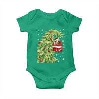 Funny Christmas Guinea In Green Hand Naughty Baby Onesie Cute Pet Lover Gift - Wonder Print Shop