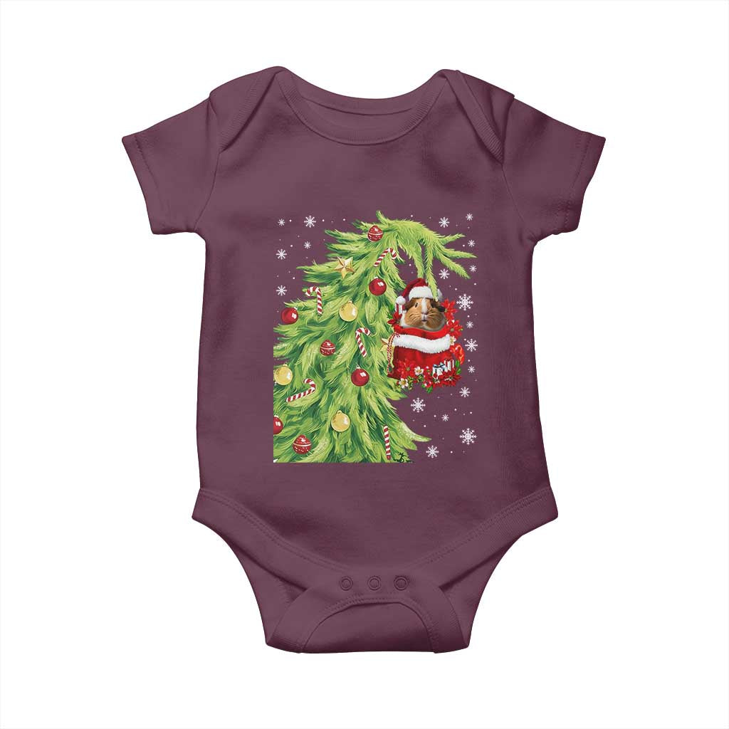 Funny Christmas Guinea In Green Hand Naughty Baby Onesie Cute Pet Lover Gift - Wonder Print Shop