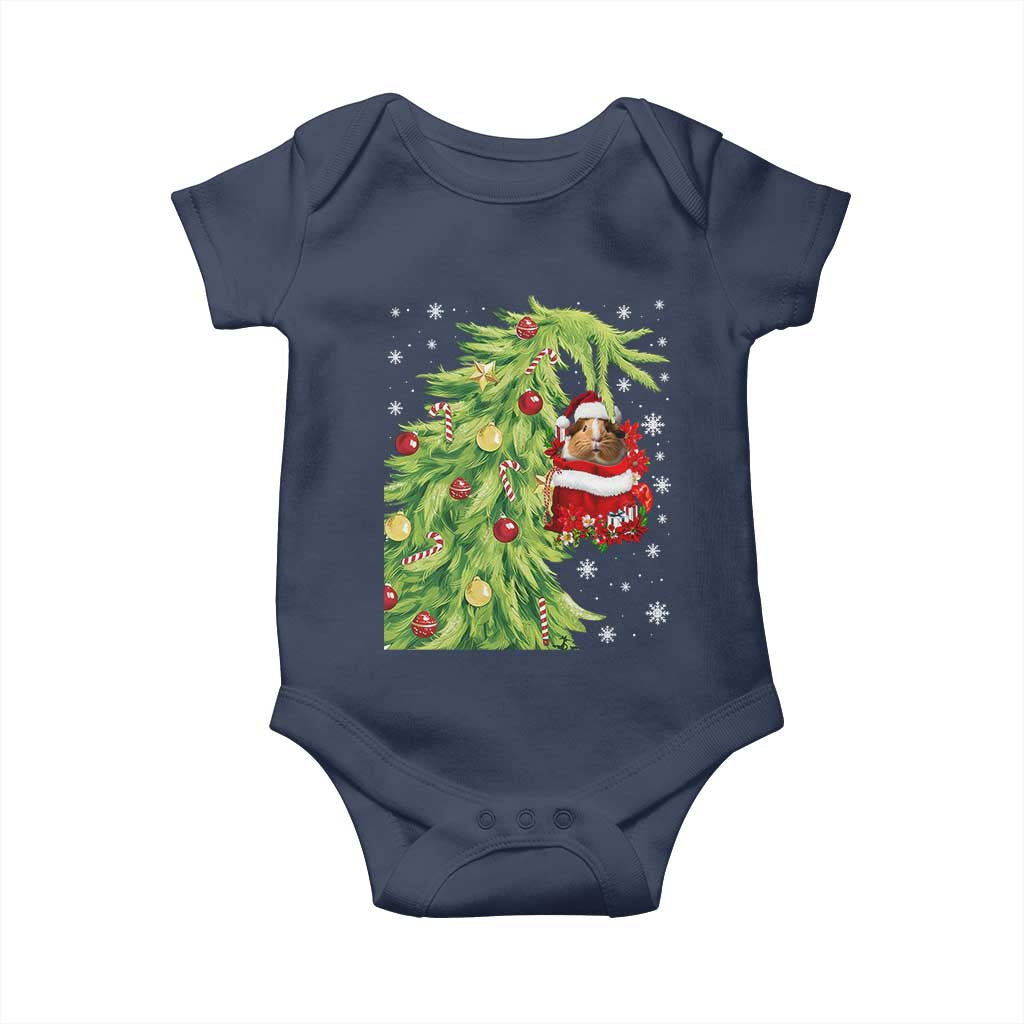 Funny Christmas Guinea In Green Hand Naughty Baby Onesie Cute Pet Lover Gift - Wonder Print Shop