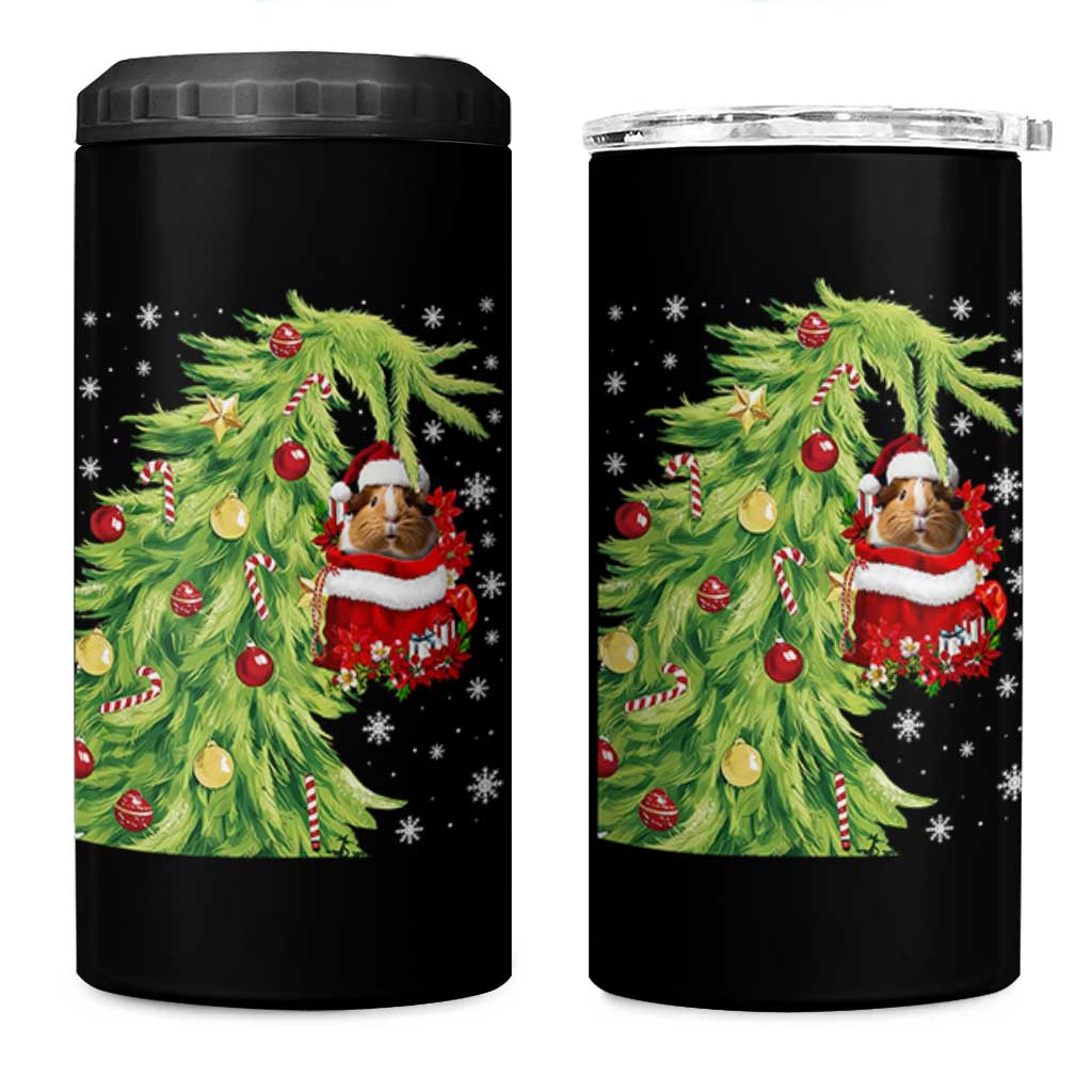 Funny Christmas Guinea In Green Hand Naughty 4 in 1 Can Cooler Tumbler Cute Pet Lover Gift - Wonder Print Shop