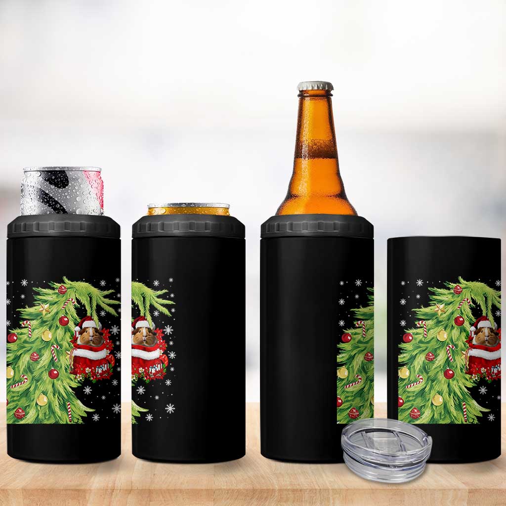 Funny Christmas Guinea In Green Hand Naughty 4 in 1 Can Cooler Tumbler Cute Pet Lover Gift - Wonder Print Shop