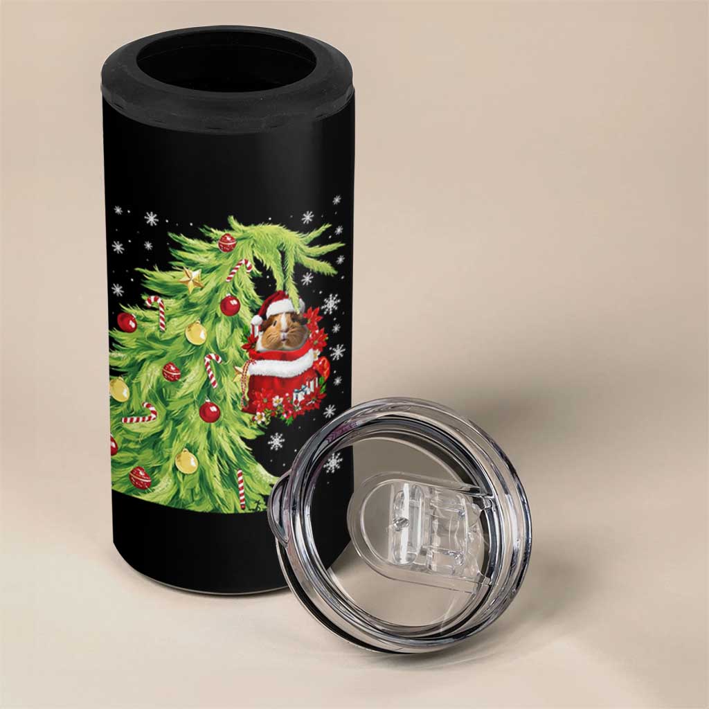 Funny Christmas Guinea In Green Hand Naughty 4 in 1 Can Cooler Tumbler Cute Pet Lover Gift - Wonder Print Shop