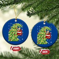 Funny Christmas Guinea In Green Hand Naughty Ceramic Ornament Cute Pet Lover Gift - Wonder Print Shop