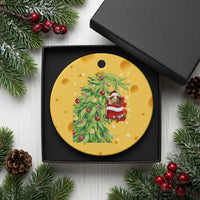 Funny Christmas Guinea In Green Hand Naughty Ceramic Ornament Cute Pet Lover Gift - Wonder Print Shop