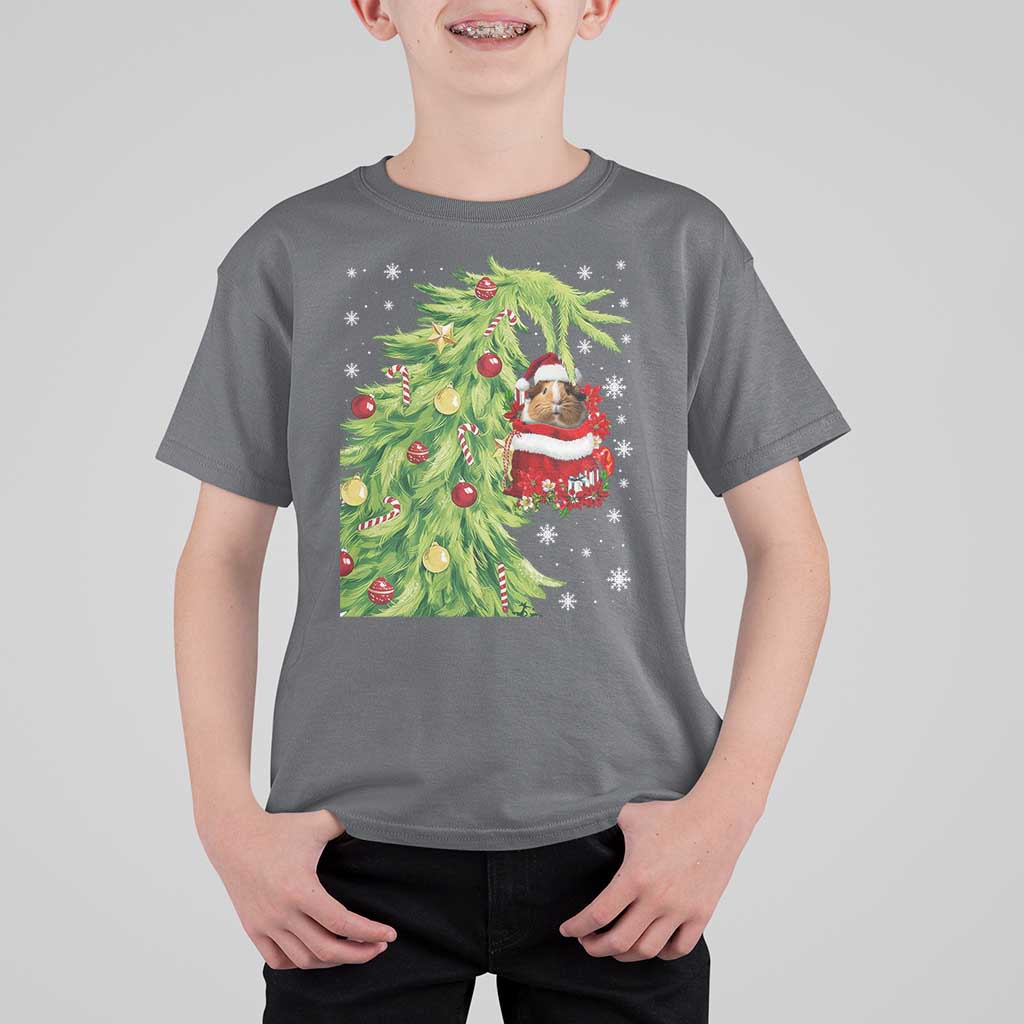 Funny Christmas Guinea In Green Hand Naughty T Shirt For Kid Cute Pet Lover Gift - Wonder Print Shop