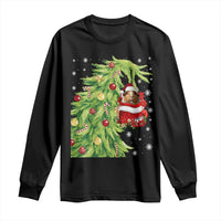 Funny Christmas Guinea In Green Hand Naughty Long Sleeve Shirt Cute Pet Lover Gift - Wonder Print Shop