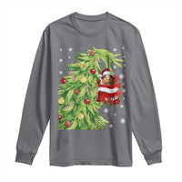 Funny Christmas Guinea In Green Hand Naughty Long Sleeve Shirt Cute Pet Lover Gift - Wonder Print Shop