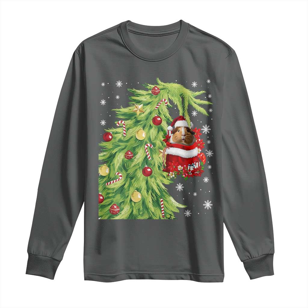 Funny Christmas Guinea In Green Hand Naughty Long Sleeve Shirt Cute Pet Lover Gift - Wonder Print Shop