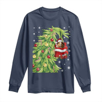 Funny Christmas Guinea In Green Hand Naughty Long Sleeve Shirt Cute Pet Lover Gift - Wonder Print Shop