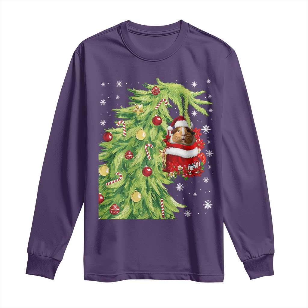 Funny Christmas Guinea In Green Hand Naughty Long Sleeve Shirt Cute Pet Lover Gift - Wonder Print Shop