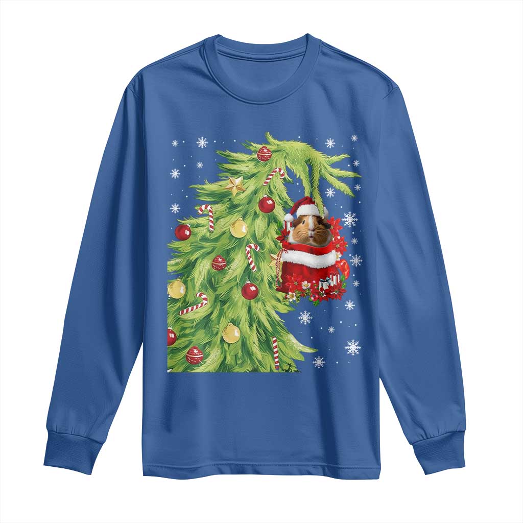 Funny Christmas Guinea In Green Hand Naughty Long Sleeve Shirt Cute Pet Lover Gift - Wonder Print Shop