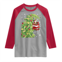 Funny Christmas Guinea In Green Hand Naughty Raglan Shirt Cute Pet Lover Gift - Wonder Print Shop