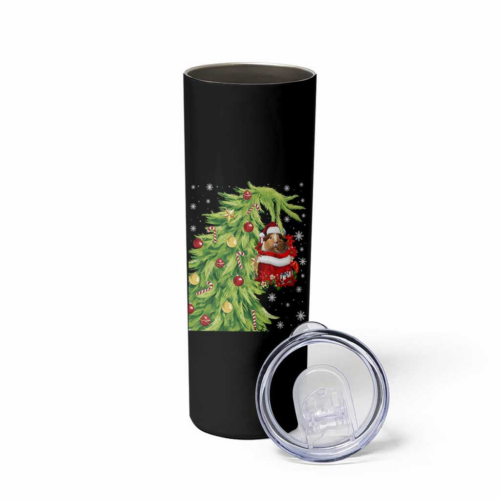 Funny Christmas Guinea In Green Hand Naughty Skinny Tumbler Cute Pet Lover Gift - Wonder Print Shop