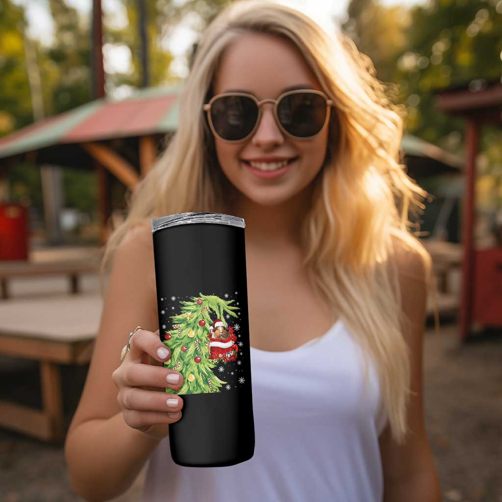 Funny Christmas Guinea In Green Hand Naughty Skinny Tumbler Cute Pet Lover Gift - Wonder Print Shop