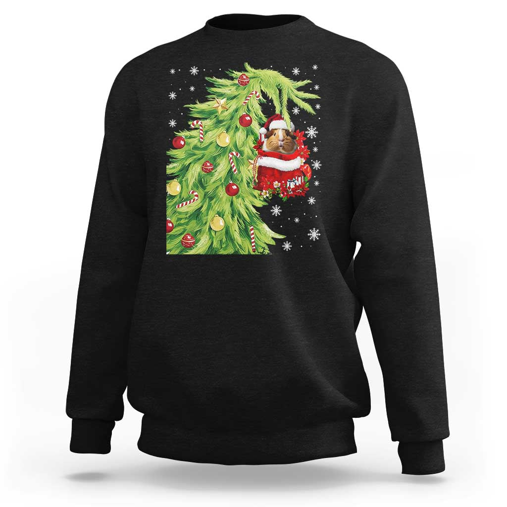 Funny Christmas Guinea In Green Hand Naughty Sweatshirt Cute Pet Lover Gift - Wonder Print Shop