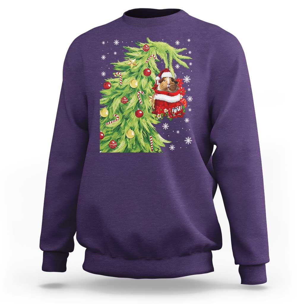Funny Christmas Guinea In Green Hand Naughty Sweatshirt Cute Pet Lover Gift - Wonder Print Shop