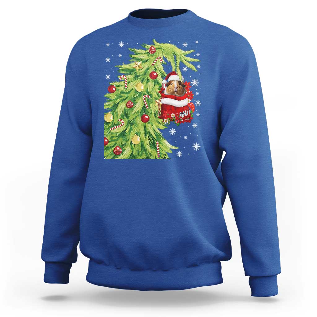 Funny Christmas Guinea In Green Hand Naughty Sweatshirt Cute Pet Lover Gift - Wonder Print Shop